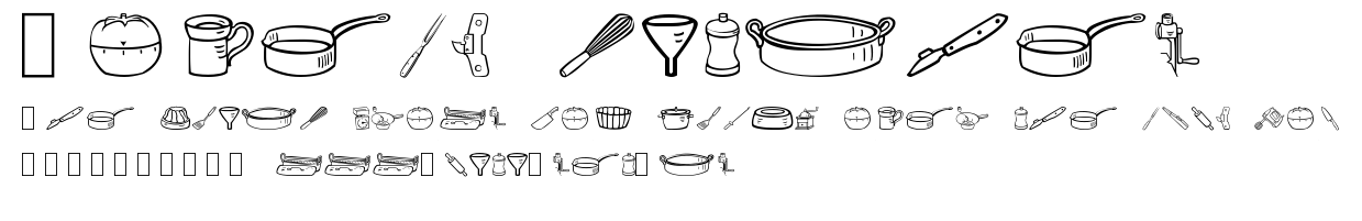 Lovely kitchen.ttf字體轉換器圖片