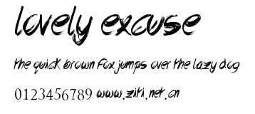 Lovely Excuse.ttf字體轉換器圖片
