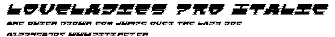 Loveladies Pro Italic.ttf字體轉換器圖片