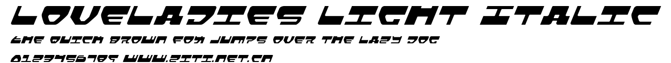 Loveladies Light Italic.ttf字體轉換器圖片