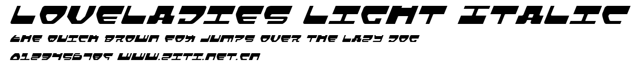 Loveladies Light Italic.ttf字體轉換器圖片