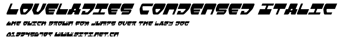 Loveladies Condensed Italic.ttf字體轉換器圖片