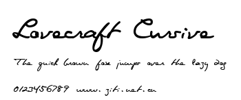 Lovecraft Cursive.ttf字體轉換器圖片