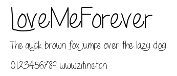 LoveMeForever.ttf字體轉換器圖片