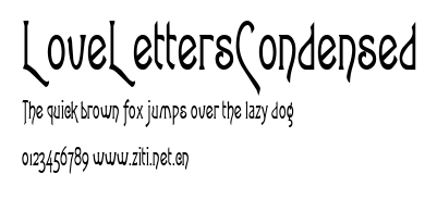 LoveLettersCondensed.ttf字體轉換器圖片