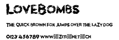 LoveBombs.ttf字體轉換器圖片