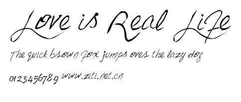 Love is Real Life.ttf字體轉換器圖片