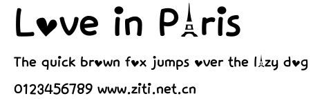 Love in Paris.ttf字體轉換器圖片