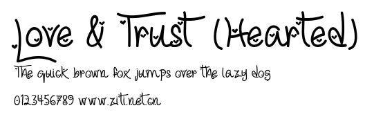 Love & Trust (Hearted).ttf字體轉換器圖片