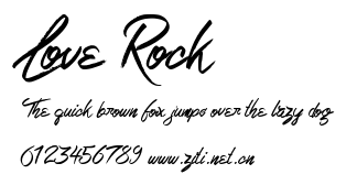 Love Rock.otf字體轉換器圖片