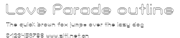 Love Parade outline.ttf字體轉換器圖片