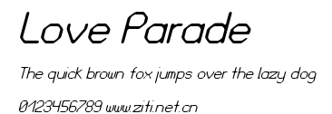 Love Parade.ttf字體轉換器圖片
