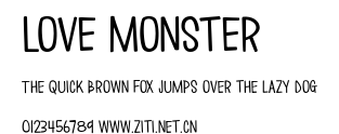 Love Monster.ttf字體轉換器圖片