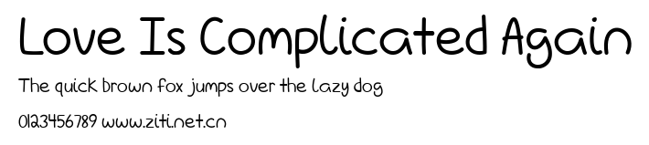 Love Is Complicated Again.ttf字體轉換器圖片