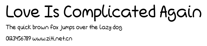 Love Is Complicated Again.ttf字體轉換器圖片