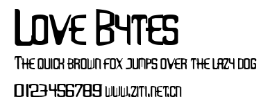 Love Bytes.ttf字體轉換器圖片