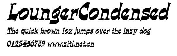 LoungerCondensed.ttf字體轉換器圖片