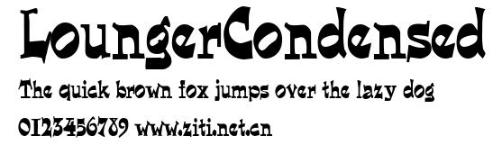 LoungerCondensed.ttf字體轉換器圖片