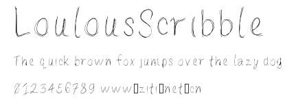 LoulousScribble.ttf字體轉換器圖片