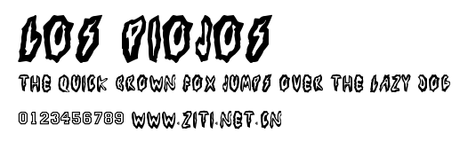 Los Piojos.ttf字體轉換器圖片