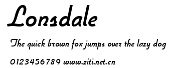 Lonsdale.ttf字體轉換器圖片