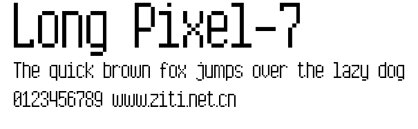 Long Pixel-7.ttf字體轉換器圖片