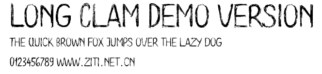 Long Clam Demo Version.ttf字體轉換器圖片