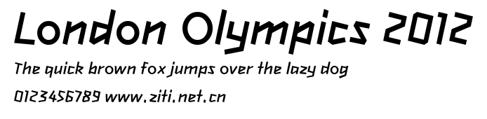 London Olympics 2012.ttf字體轉換器圖片