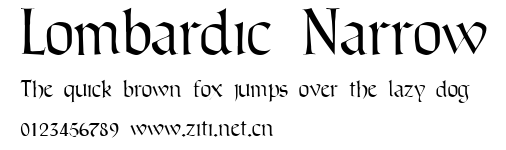 Lombardic Narrow.ttf字體轉換器圖片