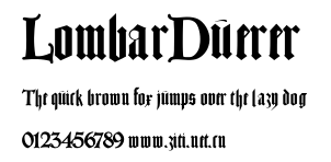 LombarDuerer.ttf字體轉換器圖片