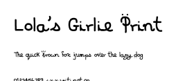 Lola's Girlie Print.ttf字體轉換器圖片