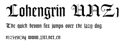 Lohengrin UNZ1.ttf字體轉換器圖片
