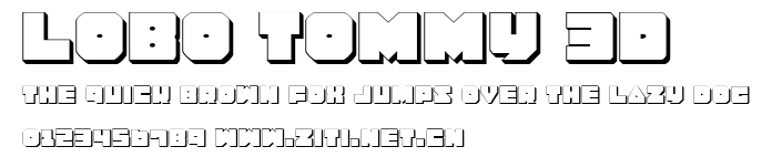 Lobo Tommy 3D.ttf字體轉換器圖片