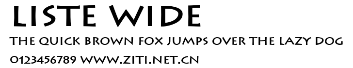 Liste Wide.ttf字體轉換器圖片