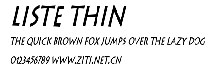 Liste Thin.ttf字體轉換器圖片