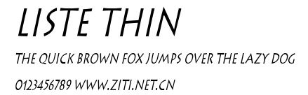 Liste Thin.ttf字體轉換器圖片