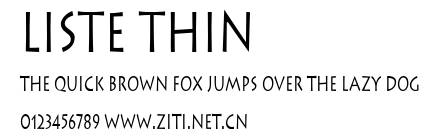 Liste Thin.ttf字體轉換器圖片