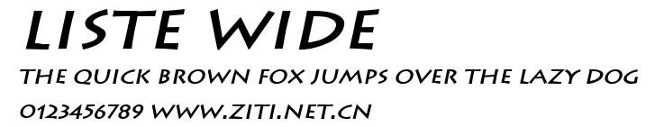 Liste Wide.ttf字體轉換器圖片