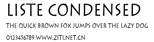 Liste Condensed.ttf字體轉換器圖片