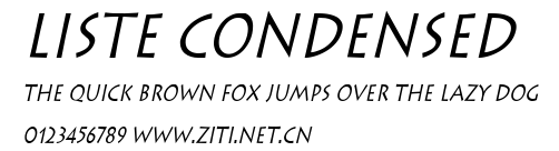 Liste Condensed.ttf字體轉換器圖片