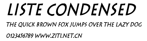 Liste Condensed.ttf字體轉換器圖片