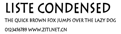 Liste Condensed.ttf字體轉換器圖片