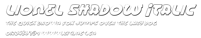 Lionel Shadow Italic.ttf字體轉換器圖片