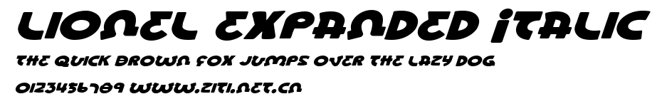 Lionel Expanded Italic.ttf字體轉換器圖片
