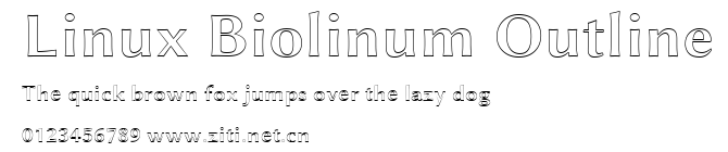Linux Biolinum Outline.ttf字體轉換器圖片