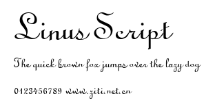 Linus Script.ttf字體轉換器圖片