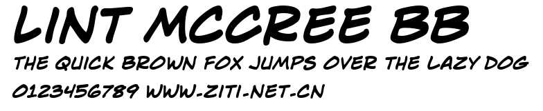 Lint McCree BB.ttf字體轉換器圖片
