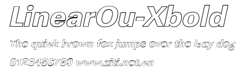 LinearOu-Xbold.ttf字體轉換器圖片