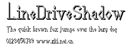 LineDriveShadow.ttf字體轉換器圖片