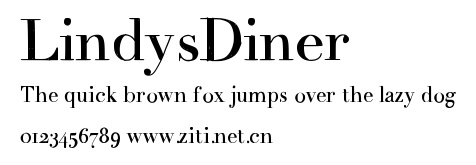 LindysDiner.ttf字體轉換器圖片